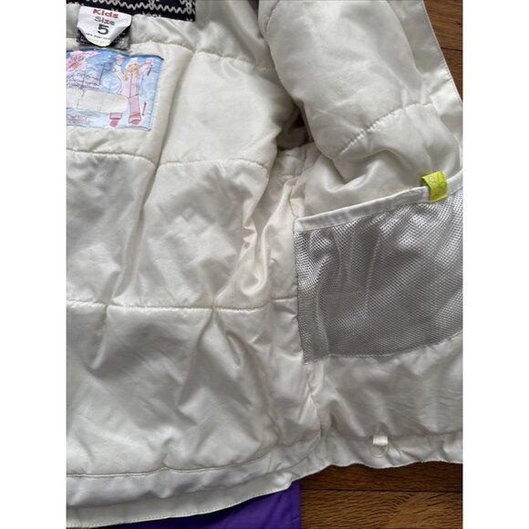 Obermeyer Girls Jacket Patchwork And Purple Pants I-Grow Size 5 - Picture 6 of 12